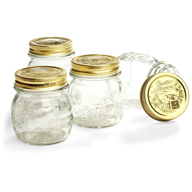 Gift Boxed Bormioli Rocco Quattro Stagioni 4-Piece Canning Jar Set